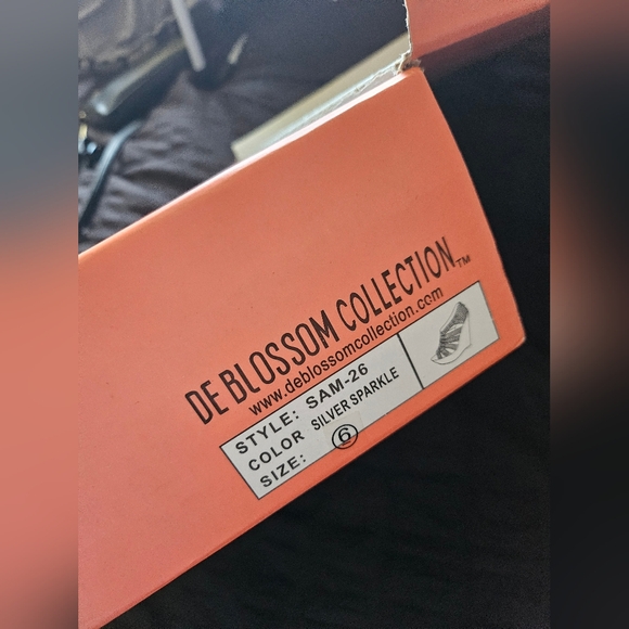 Womens Shoes Size 6 Y2k Silver Sparkly Jeweled High Heel Wedges Cut Out Open Toe - Picture 5 of 8